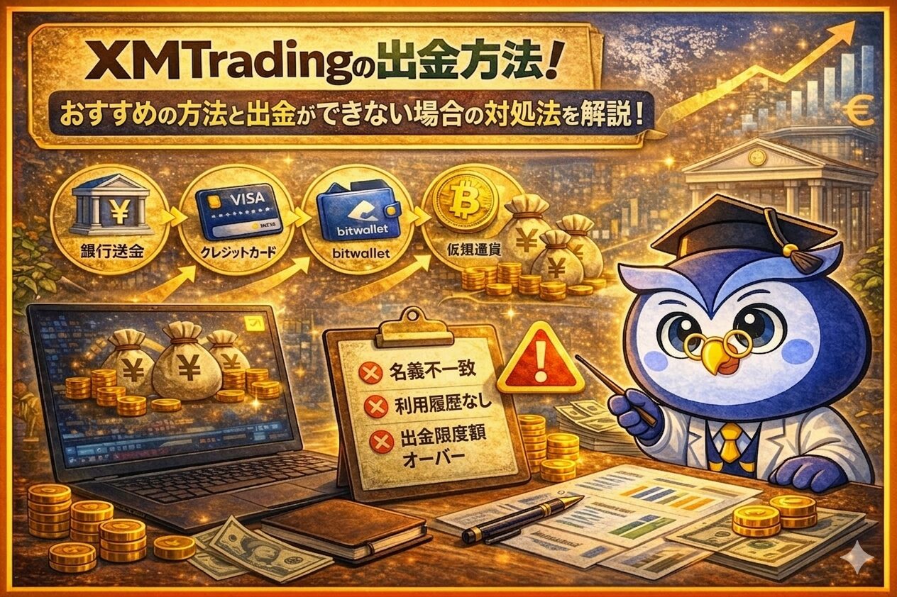 XMTradingの出金方法！おすすめの方法と出金ができない場合の対処法を解説！